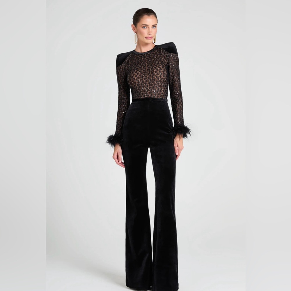Nadine Merabi Monique Black Jumpsuit